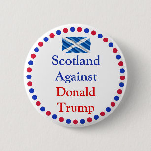 Schotland tegen Donald Trump Button