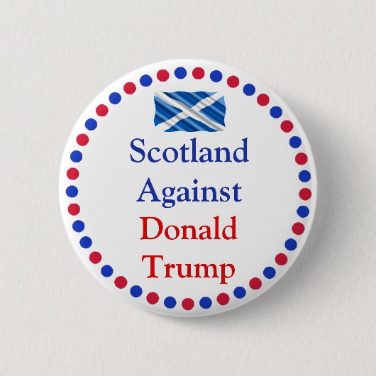 Schotland tegen Donald Trump Button (Voorkant)