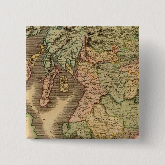 Schotland ten zuiden vierkante button 5,1 cm (Voorkant)