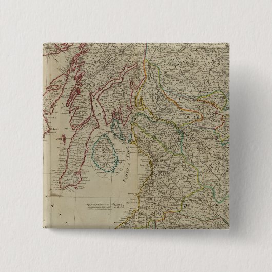 Schotland ten zuiden vierkante button 5,1 cm (Voorkant)