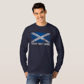 Schotland Text + Grunge Scottish Flag T-shirt (Voorkant volledig)