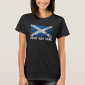 Schotland Text + Grunge Scottish Flag T-shirt (Voorkant)