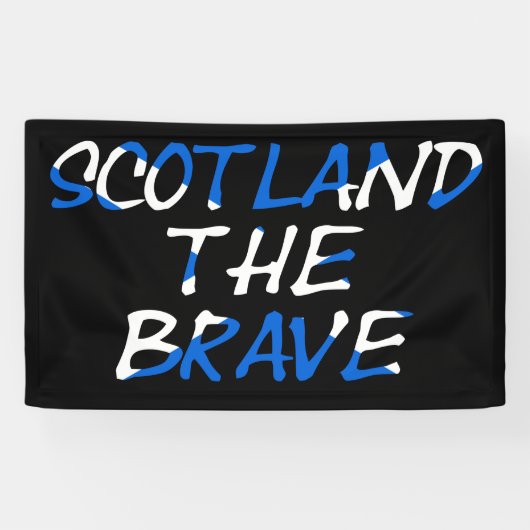 Schotland: The Brave op de Schotse vlag Spandoek (Horizontaal)