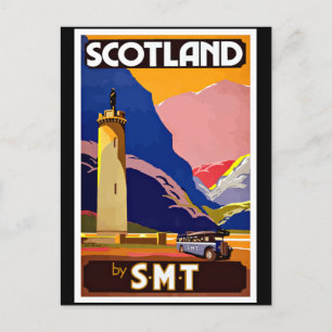  Schotland Travel Poster Briefkaart