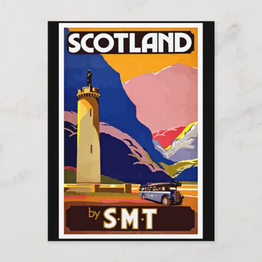  Schotland Travel Poster Briefkaart (Voorkant)