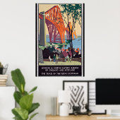 Schotland Travel Poster, Forth Bridge, Poster (Thuiskantoor)