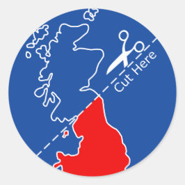 Schotland uit Groot-Brittannië snijden Ronde Sticker