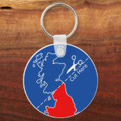 Schotland uit Groot-Brittannië snijden Sleutelhanger (Voorkant)