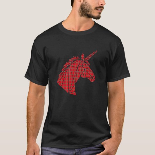 Schotland Unicorn Pset Tartan Day Scottis T-shirt (Voorkant)