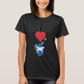 Schotland Vertical I Love Scottish Flag Map Womens T-shirt (Voorkant)