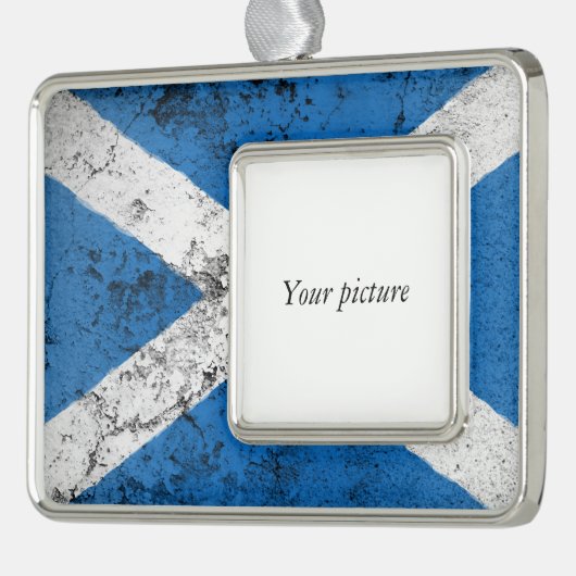 Schotland Verzilverd Omlijst Ornament (Links)