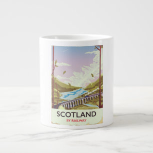 Schotland Vintage locomotief reisposter Grote Koffiekop