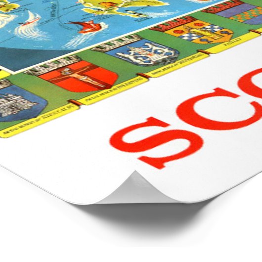 Schotland vintage-Poster Poster (Hoek)