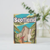 Schotland Vintage Reisposter Briefkaart (Staand voorkant)