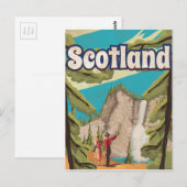 Schotland Vintage Reisposter Briefkaart (Voorkant / Achterkant)