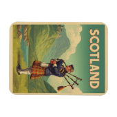 Schotland Vintage Travel – Highland Bagpiper Magneet (Horizontaal)