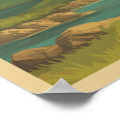 Schotland Vintage Travel – Highland Bagpiper Poster (Hoek)