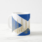 Schotland Vlag Bomen Blauw Wit Mok (Voorkant links)