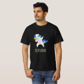 Schotland vlag Dabbing Unicorn T-shirt (Voorkant volledig)