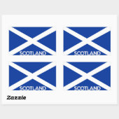 Schotland Vlag Land Tekst Naam Schots Rechthoekige Sticker (Vel)