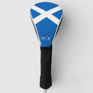 Schotland Vlag Modern Monogram Golfheadcover
