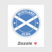 Schotland vlag ronde cirkel embleem sticker (Vel)