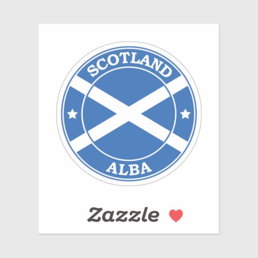 Schotland vlag ronde cirkel embleem sticker (Vel)