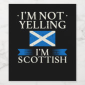 Schotland vlag wijn etiket (Enkel label)