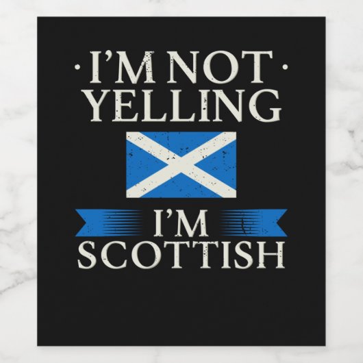 Schotland vlag wijn etiket (Enkel label)