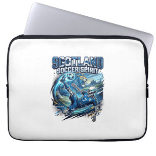 Schotland Voetbal Geest Skelet Aanvaller Naties Pr Laptop Sleeve