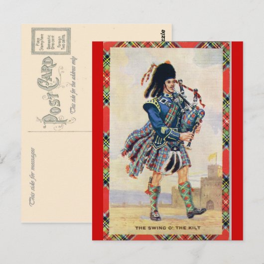  Schotland, volg de doedelzak Briefkaart (Voorkant / Achterkant)