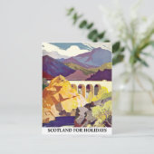 Schotland voor feestdagen briefkaart (Staand voorkant)