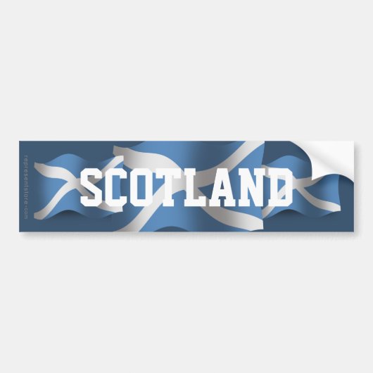 Schotland Wavende Vlag Bumpersticker (Voorkant)