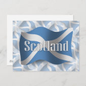 Schotland Waving Flag Briefkaart (Voorkant / Achterkant)