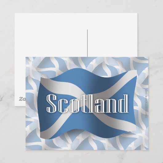 Schotland Waving Flag Briefkaart (Voorkant / Achterkant)