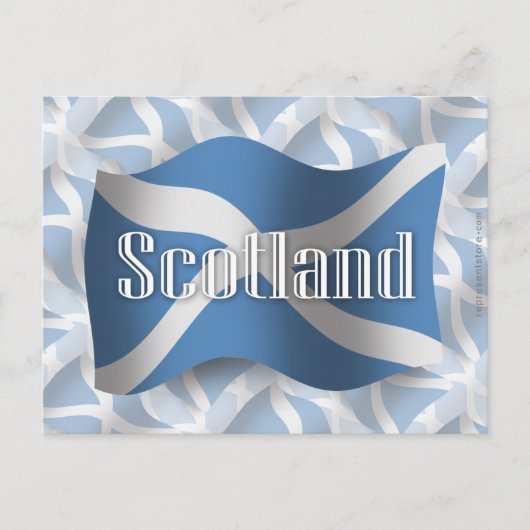 Schotland Waving Flag Briefkaart (Voorkant)