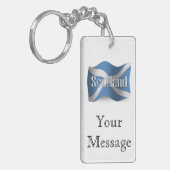 Schotland Waving Flag Sleutelhanger (Voorkant Links)