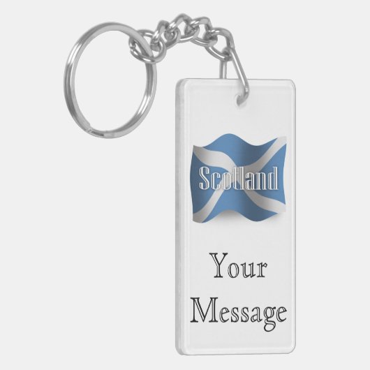 Schotland Waving Flag Sleutelhanger (Voorkant Links)