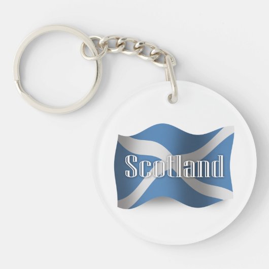 Schotland Waving Flag Sleutelhanger (Voorkant)
