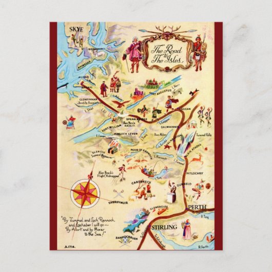 Schotland Weg naar de Eilanden Ansichtkaart Briefkaart (Voorkant)