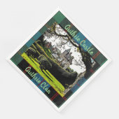 Schotland's Guthrie Castle–Guthrie Clan Feestserve Servet (Hoek)