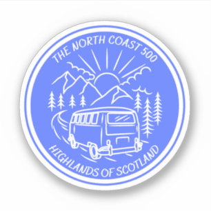 Schotland's North Coast 500 caravan rondreizen Sticker