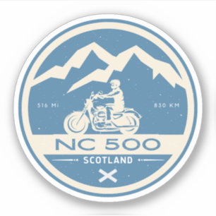 Schotland's North Coast 500 motorfietstoerisme Sticker