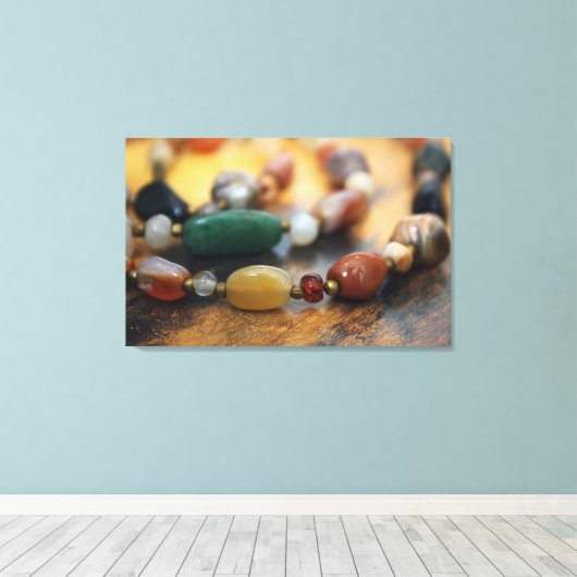  Schots Agaat Ketting Stijlvol Canvas (Insitu (Houten vloer))