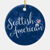 Schots-Amerikaanse getwind hartsdecoratie Keramisch Ornament (Voorkant)