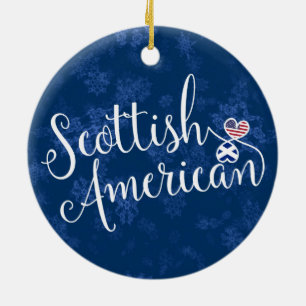 Schots-Amerikaanse getwind hartsdecoratie Keramisch Ornament