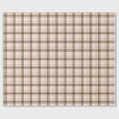 Schots beige bruine rode vleidachtige tartan patro cadeaupapier (Vlak)