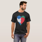 Schots Bengaals Vlag Hart T-shirt (Voorkant volledig)