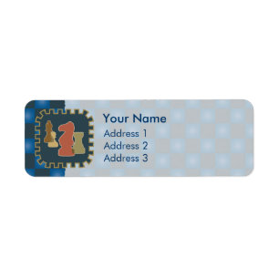 Schots blauw Adresetiket Etiket