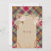 Schots  boho chic groen bruiloft kaart (Achterkant)